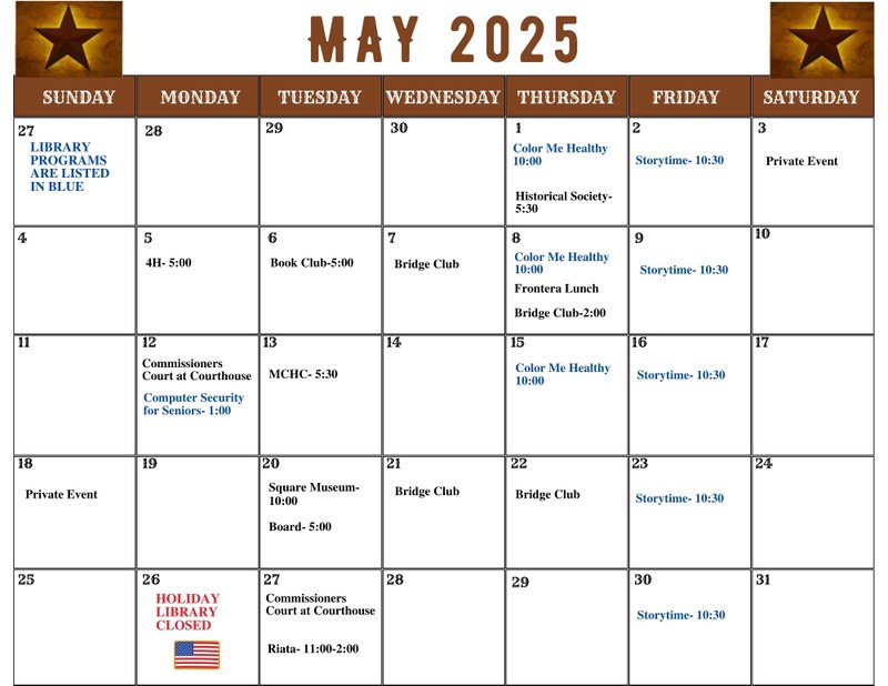 Library Calendar