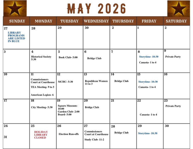 Library Calendar