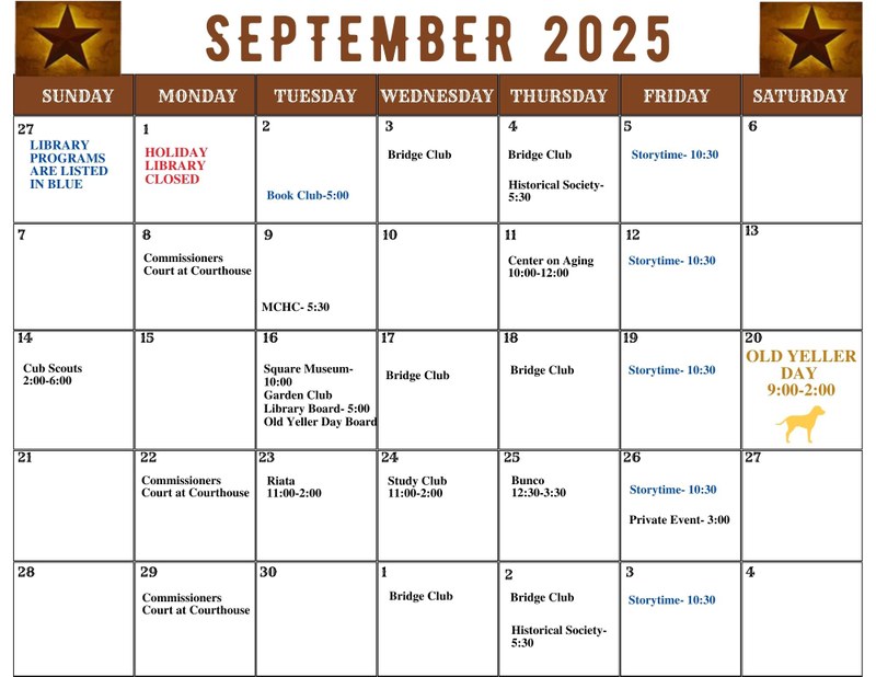 Library Calendar