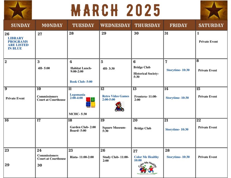 Library Calendar