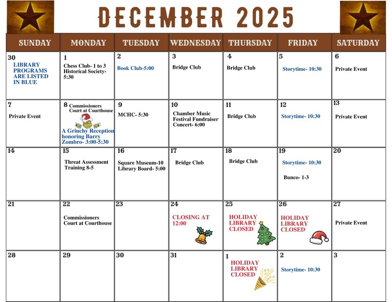 Library Calendar
